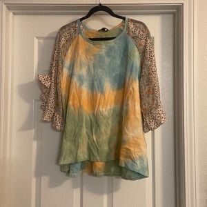 Tie dyed top.